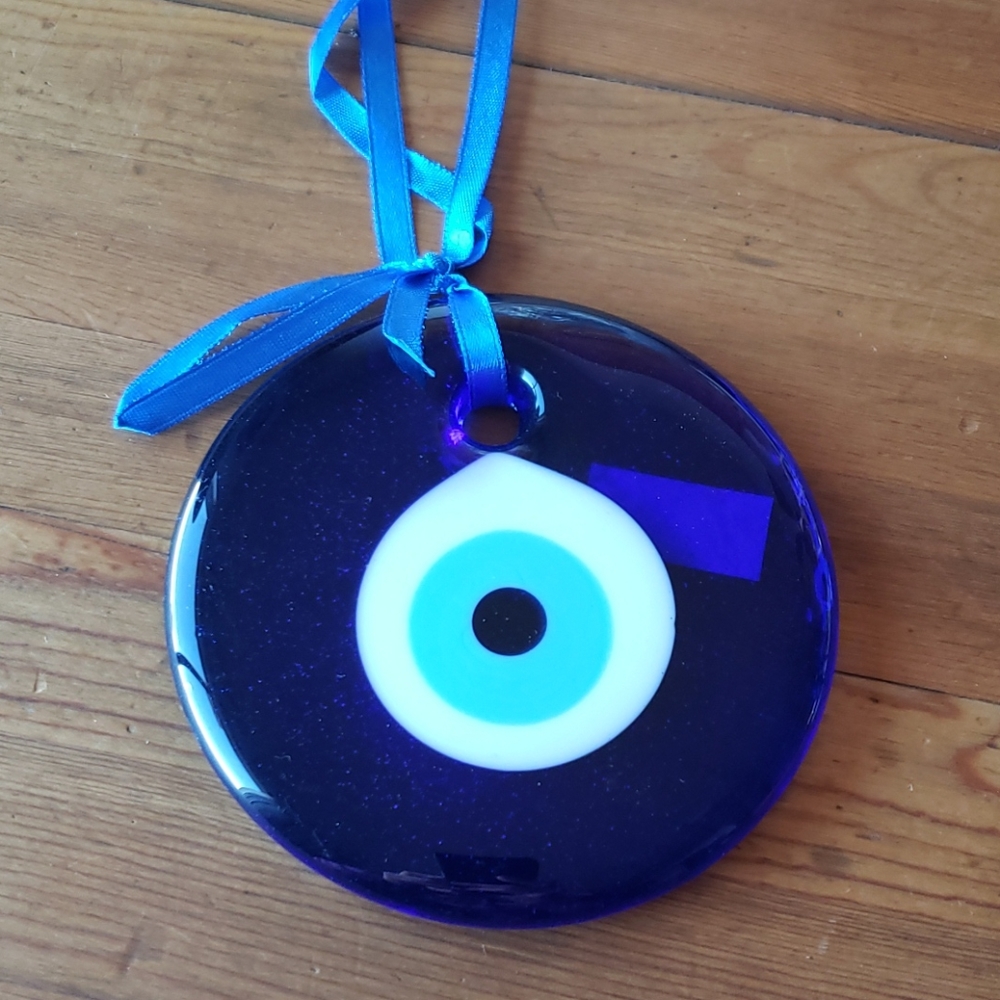Turkish Glass Evil Eye 4" New with Tags